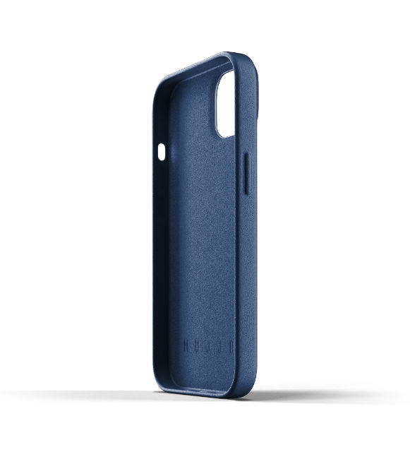 Funda de piel Mujjo iPhone 13 color azul